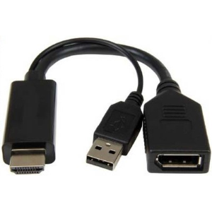 ADATTATORE HDMI MASCHIO - DISPLAYPORT 1.2 FEMMINA CON USB 4K PER PC/NOTEBOOK HDMI A VIDEO DISPLAYPORT