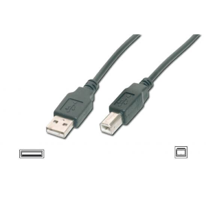 CAVO USB 2.0 CONNETTORI  A MASCHIO - B MASCHIO MT. 5 NERO