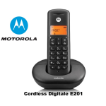 TELEFONO DECT E201 MOTOROLA NERO