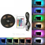 STRISCIA LED RGB CON TELECOMANDO E USB - RETROILLUMINAZIONE TV - 5MT
