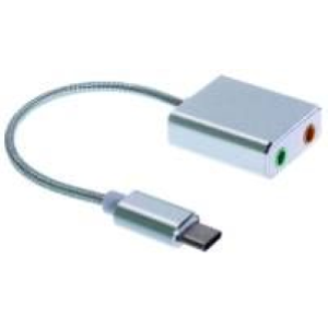 ADATTATORE USB-C - 2 PRESE JACK MIC + CUFFIE