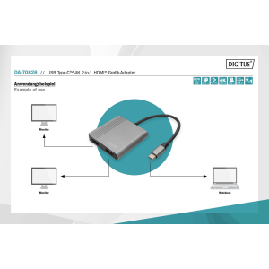 ADATTATORE GRAFICO USB -Type-C HDMI 4K 2in1 DIGITUS DA70828